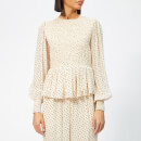Ganni Women's Elm Georgette Top - Tapioca