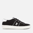 MICHAEL MICHAEL KORS Women's Raya Metallic Stretch Knit Cupsole Trainers - Black/Silver