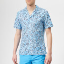 Orlebar Brown Men's Travis Ninfea Shirt - Bahama Blue/Navy/White