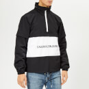 Calvin Klein Jeans Men's Institutional Logo Pop Over Jacket - Black/White