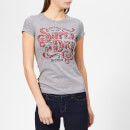 Superdry Women's Frontier Script Studded Entry T-Shirt - Grey Marl
