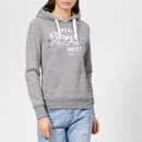 Superdry Women's Vintage Logo Sequin Entry Hoodie - Grey Heathered