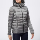 Superdry Women's Taiko Padded Faux Fur Jacket - Dark Silver