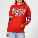 Superdry Women's Playoff Hoodie - Centre Back Red