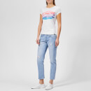 Superdry Women's Vintage Logo Painted Rainbow Entry T-Shirt - Ice Marl
