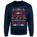 Jaws Great White Christmas Sweatshirt - Navy