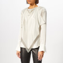 Alexander Wang Women's Blouse with Ball Chain Fringe Scarf - Ivory