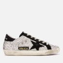 Golden Goose Deluxe Brand Women's Superstar Leather Trainers - Silver Glitter/Black Star