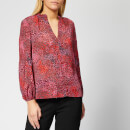 Whistles Women's Elexis Abstract Animal Dobby Blouse - Pink/Multi