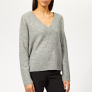 Whistles Women's Oversized Slouchy V Neck Knit Jumper - Grey Marl