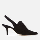 Dorateymur Women's Eagle Suede Sling Back Court Shoes - Black