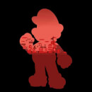 Nintendo Super Mario Silhouette Men's T-Shirt - Black