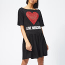 Love Moschino Women's Sequin Heart Dress - Black