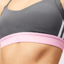 adidas Women's All Me 3 Stripes Sports Bra - Grey/Pink
