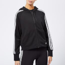 adidas Women's Must Haves 3 Stripes Full Zip Hoody - Black