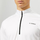 adidas Men's Terrex Tracero 1/2 Zip Long Sleeve Top - White