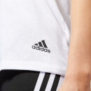 adidas Women's Must Haves 3 Stripes Short Sleeve T-Shirt - White