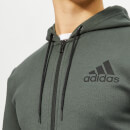 adidas Men's MH Plain Full Zip Hoody - Legend Ivy