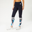 adidas Women's All Over Print Tights - Legend Ink