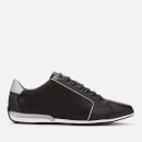 BOSS Men's Saturn Low Profile Leather Trainers - Black