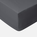 in homeware 200 Thread Count 100% Cotton Fitted Sheet - Dark Grey
