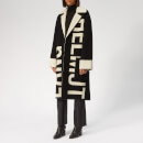 Helmut Lang Women's Logo Coat Large Logo - Black/Natural White