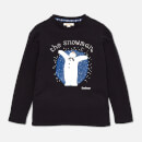 Barbour Girls' Chloe Long Sleeve Snowman T-Shirt - Navy