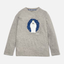 Barbour Boys' James Long Sleeve Snowman T-Shirt - Grey Marl