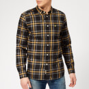 Lyle & Scott Men's Check Flannel Shirt - True Black/Urban Grey