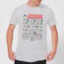 Nintendo SNES Pattern Men's Christmas T-Shirt - Grey