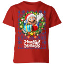 Nintendo Super Mario Happy Holidays Mario Kid's Christmas T-Shirt - Red