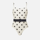Solid & Striped Women's The Nina Belt Dot Swimsuit - Cream Black