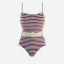 Solid & Striped Women's The Nina Belt Swimsuit - Sky Clay Rib