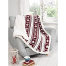 Rapport Alpine Fleece Blanket Throw - Red