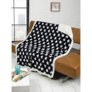 Rapport Stars Fleece Blanket Throw - Navy