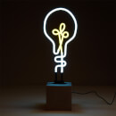 Exclusive Lightbulb Neon Light - Concrete Base