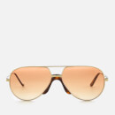 Gucci Aviator Style Sunglasses - Gold