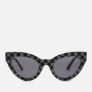 McQ Alexander McQueen Women's Printed Cat-Eye Frame Sunglasses - Black