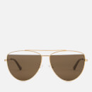 McQ Alexander McQueen Women's Metal Aviator Style Sunglasses - Gold