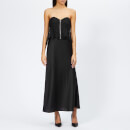Self-Portrait Women's Floral Scallop Lace Bandeau Dress - Black