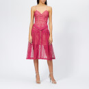 Self-Portrait Women's Spiral Lace Panel Dress - Fuchsia