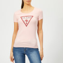 Guess Women's Original T-Shirt - Pink Palm Tree