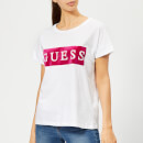 Guess Women's Velvet Logo T-Shirt - Optic White