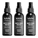 NYX Professional Makeup Matte Setting Spray x 3 (Worth £21.00)
