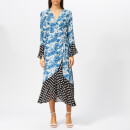 RIXO Women's Luna Diana Floral Maxi Dress - Blue