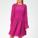 Ted Baker Women's Arrebel Lace Trim Volume Sleeve Dress - Bright-Pink