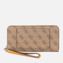 Guess Women's Kathryn Large Zip Around Wallet - Brown/Multi