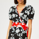 Diane von Furstenberg Women's Alexia Flower Top - Sequin Flower Black