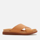 Clarks Women's Trace Drift Leather Cross Front Sandals - Light Tan