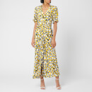 RIXO Women's Ariel Micro Tulip Dress - Yellow